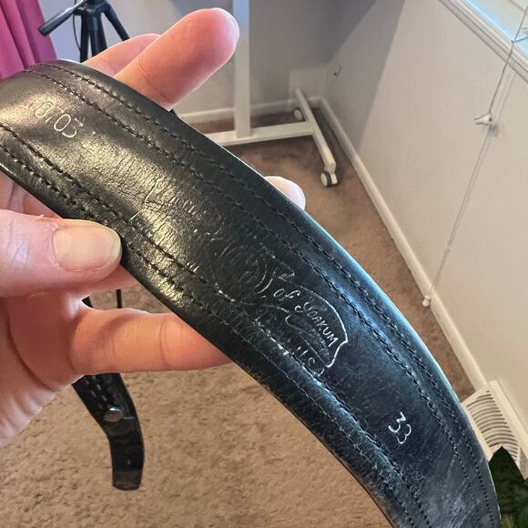 Vintage 90s Genuine Leather USA Made Studded Weaved Woven Size L - Picture 11 of 16